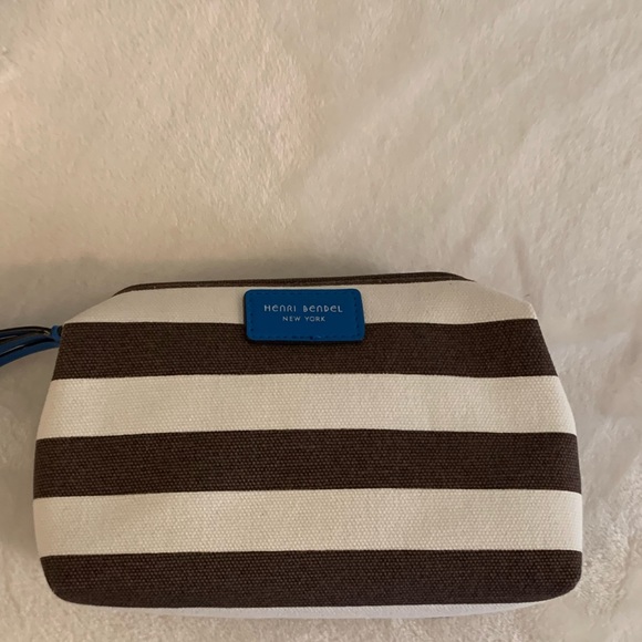 Henri Bendel Small Striped Canvas Dopp Kit (NWOT) - Picture 3 of 7